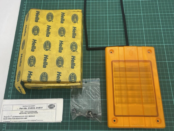 2146-H Hella LED Indicator Designline Orange Truck 9-33v DC Blinker ADR NOS