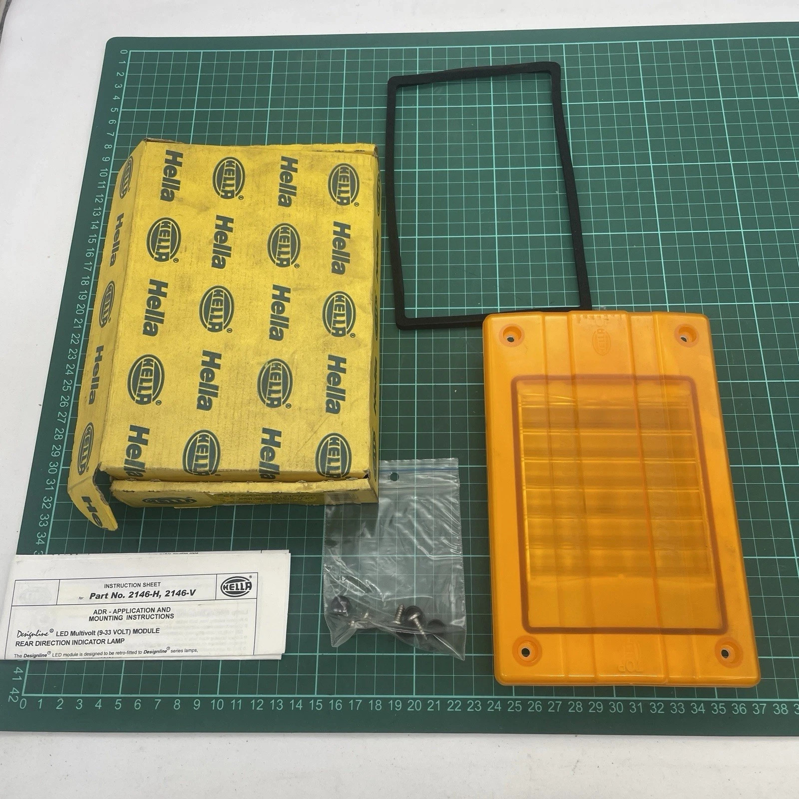 2146-H Hella LED Indicator Designline Orange Truck 9-33v DC Blinker ADR NOS