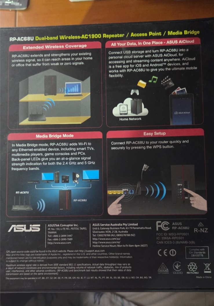 ASUS RP-AC68U dual-band AC1900 game repeater wifi wireless AP client - Image 4