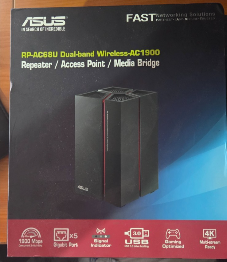 ASUS RP-AC68U dual-band AC1900 game repeater wifi wireless AP client