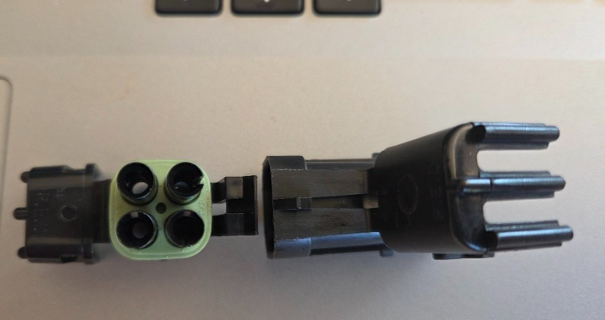 Delphi Connector 4 Way Socket and Plug , Male and Female 2 sets NOS - Image 5
