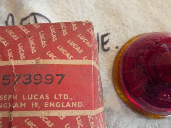 Lucas Original Red tail light /stop light rear lens 573997  L531   NOS