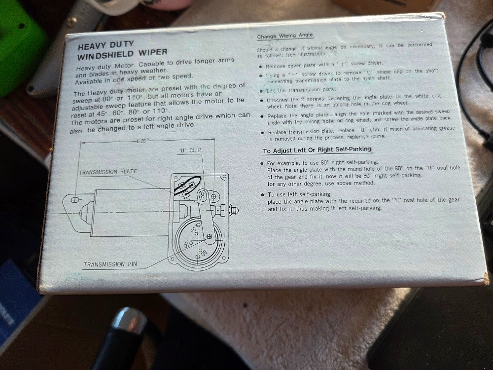 Windscreen Wiper Motor - Heavy Duty - 2 Speed - Image 3