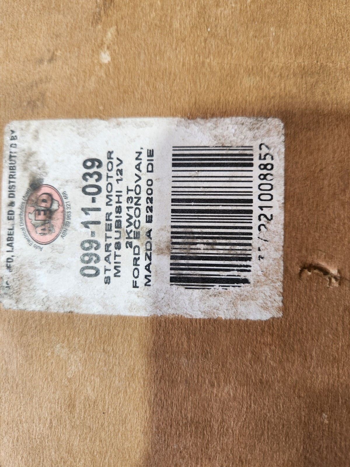 099-11-039 Starter Motor Suit Mazda E2200/Ford Econovan - Image 5