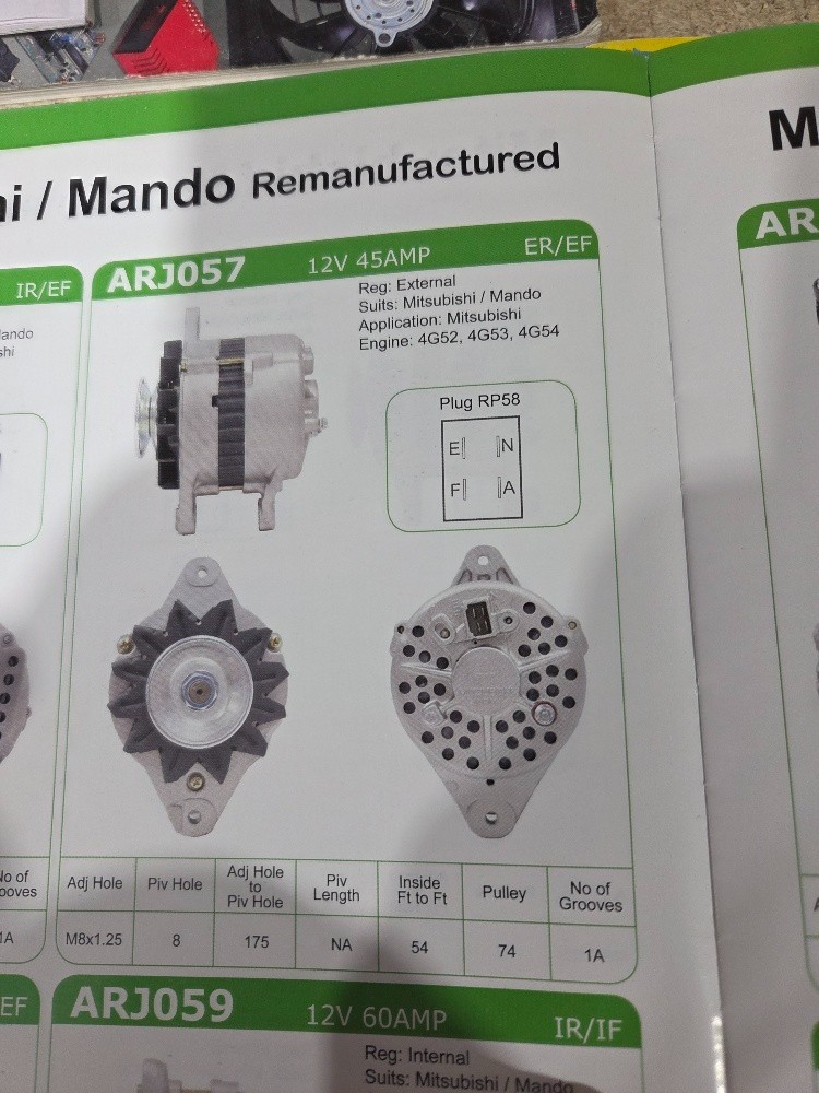 ARJ057 Reman Alt 12V 45Amp Mitsubishi Style Suit Mitsubishi 4G52,4G53, 4G54 - Image 7