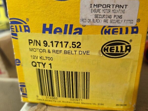 Hella 9.1717.52 Motor & Reflector 12V Suit KL700