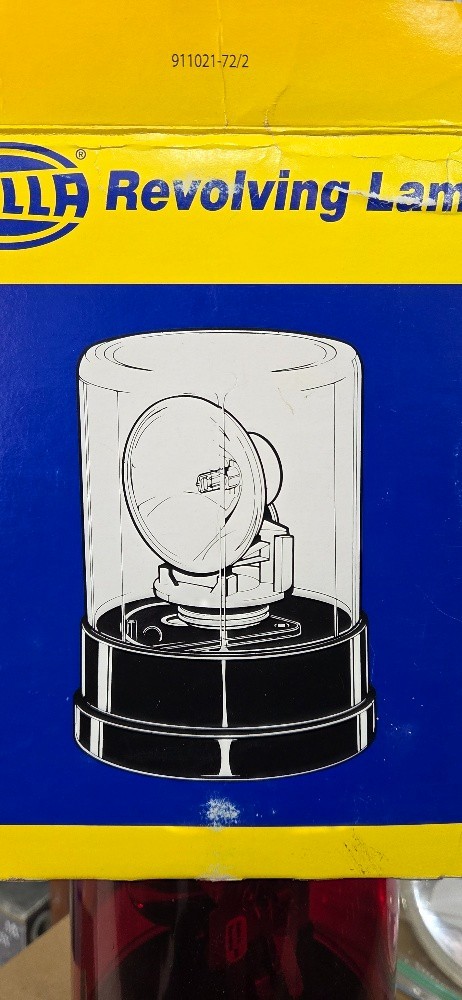 Hella Revolving Lamp 12V RED 1718 NOS - Image 3