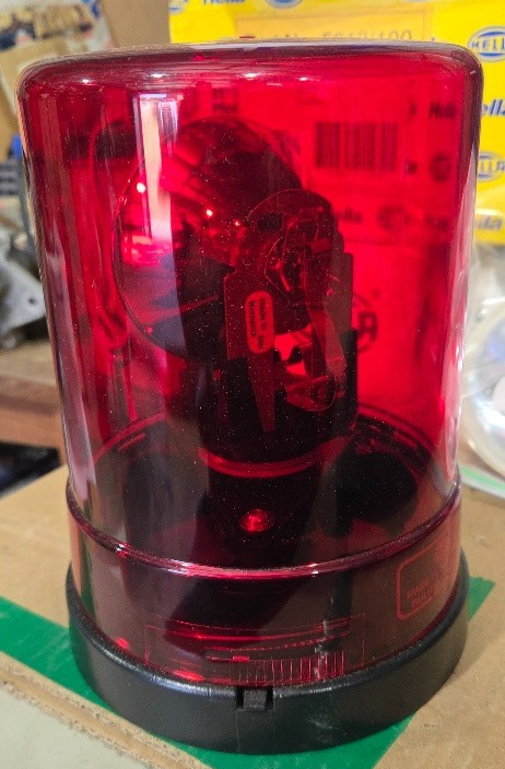 Hella Revolving Lamp 12V RED 1718 NOS