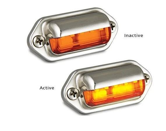 LED Autolamps 6505OM 12-24 Volt Amber Coloured Courtesy Lamp