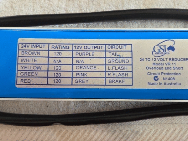 Voltage Reducer 24-12V 4X10A 4 Circuit Stock Code: VR11 NOS