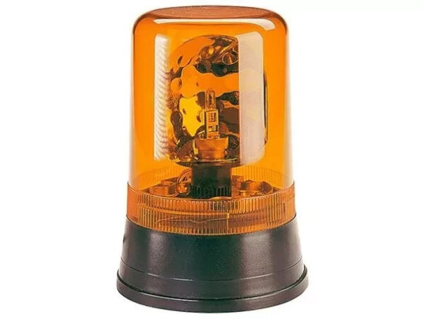 Narva 85420A Hi Optics Rotating Beacon (Amber) Flange Base 12/24 Volt NOS