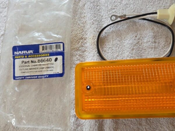 Narva 86640 External Cabin or Front End Outline Marker Lamp (Amber) with Cable