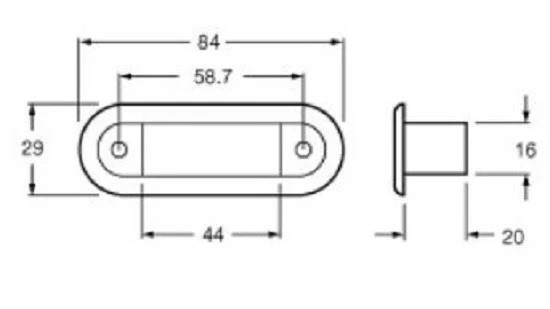 Hella 95951053 Wide Rim LED Courtesy Lamp - Amber, 24V DC NOS - Image 5