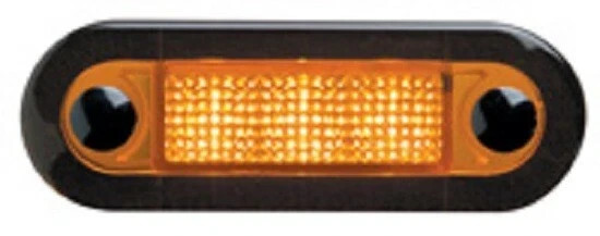 Hella 95951053  Wide Rim LED Courtesy Lamp - Amber, 24V DC NOS
