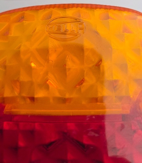 Hella Red/Amber Lens To Suit 2082 Light - Part No: 9.2082.01 No Divider NOS - Image 3