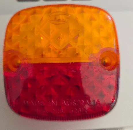 Hella Red/Amber Lens To Suit 2082 Light - Part No: 9.2082.01 No Divider NOS