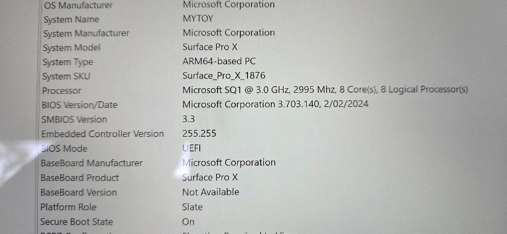 Microsoft Surface Pro X (SQ1, 8GB RAM, 128GB SSD) Like New - Image 8