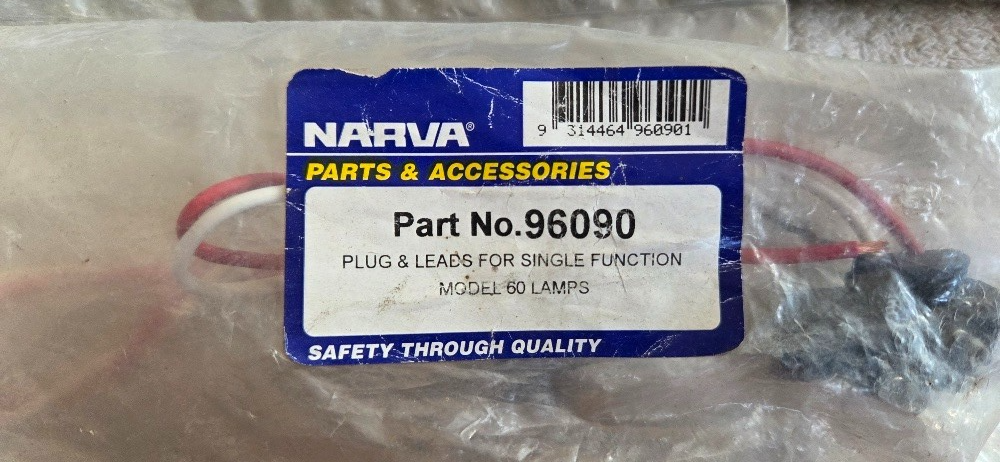 Narva 96090 x 1 ,Plug and Lead for Single Function Model 60 Lamps NOS - Image 3