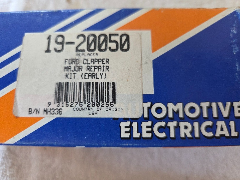 Ashdown 19-20050 Ford Clapper Major Repair Kit (Early) NOS