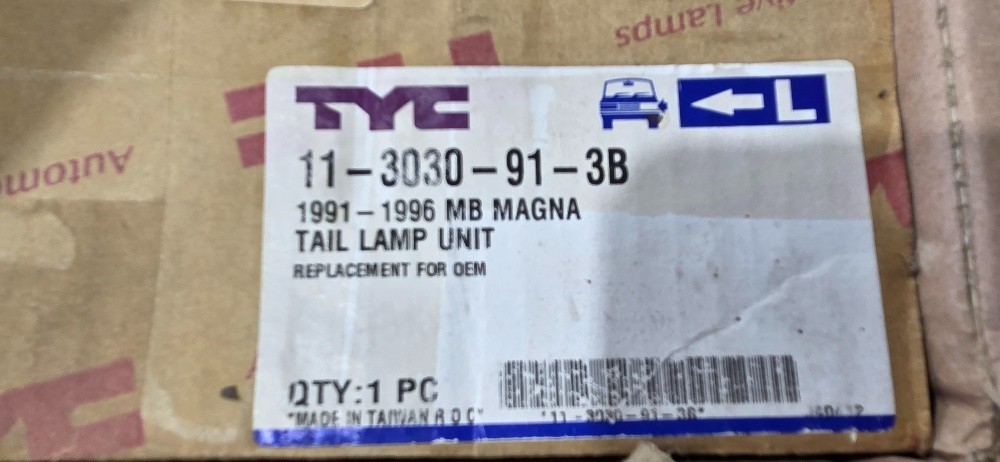 MITSUBISHI MAGNA TR/TS – 6/1991 to 10/1995 – 4DR SEDAN – LEFT SIDE TAIL LIGHT - Image 4