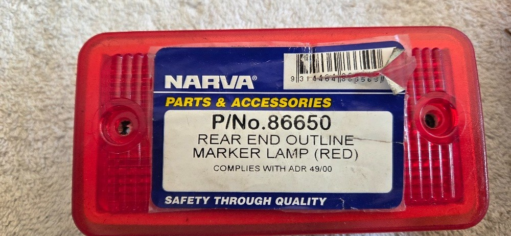 Narva 86650 Rear End Outline Marker Lamp (RED) Lens Only - Image 3