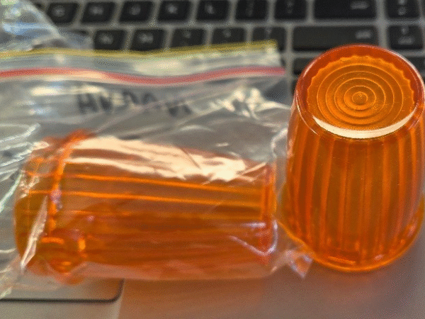 Narva 86405 lens External Cabin Lamp (Amber) Lens Only NOS