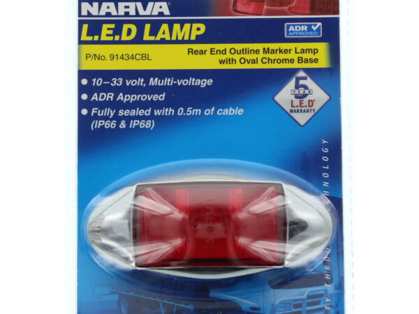 Rear Marker Light Red LED LAMP 9 to 33V - Narva 91434CBL