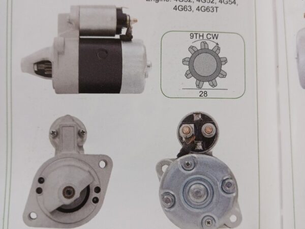 Starter Motor for Mitsubishi Cordia AA AB AC 1.6L 1.8L 4G32 4G67 4G37 SRJ052