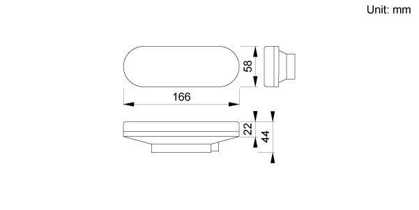 VS-L54 6.5″ Oval Stop/Tail Light RED ONLY - Image 3