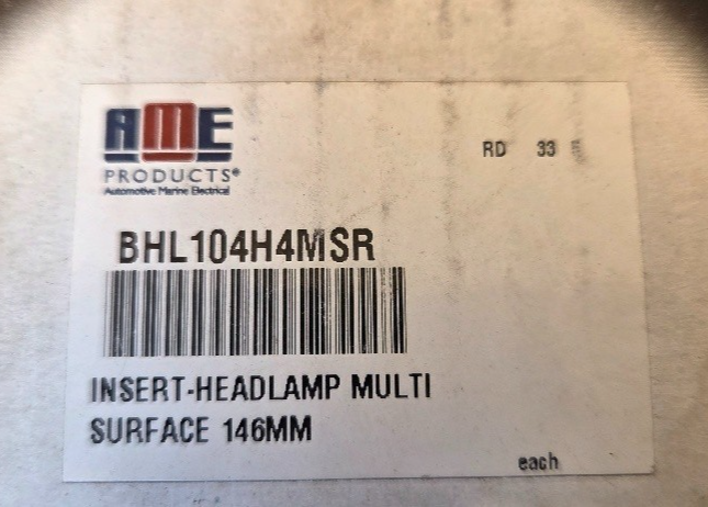 HLA104H4MSR H/Lamp insert 146mm H4 Semi sealed Beam NO BOOT NOS - Image 5