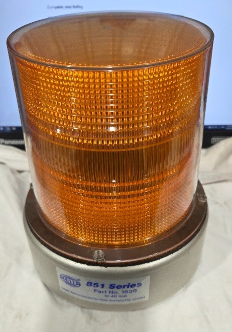 Hella 1639 Strobe Lamp 12V Amber NOS