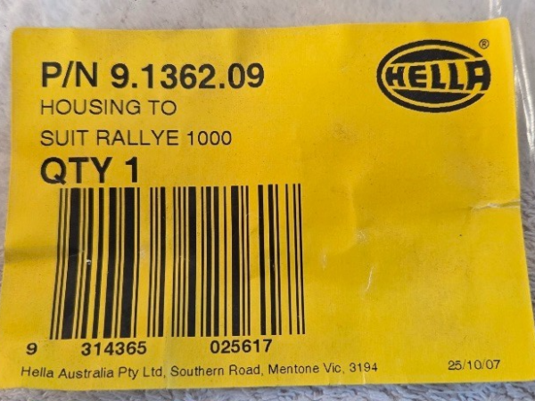 Housing Driving Lamp For Rallye 1000 Hella NOS