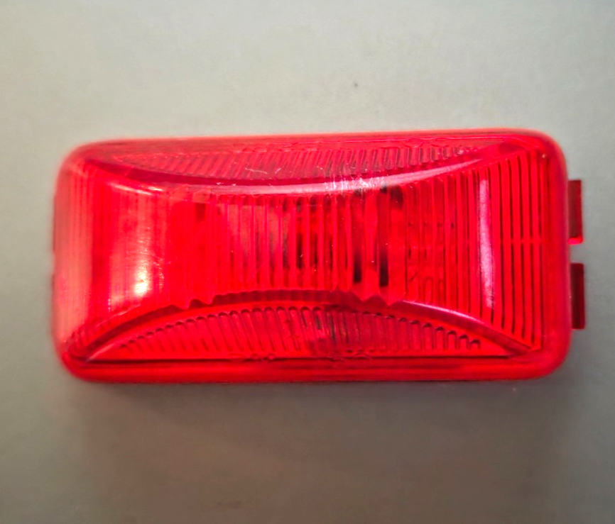 Peterson LED 203X Side Marker Light - 3 LEDs - Rectangle - Red x 2 NOS