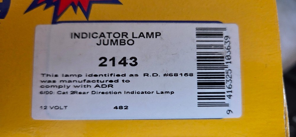 2143 Hella Indicator Lamp Jumbo NOS - Image 3
