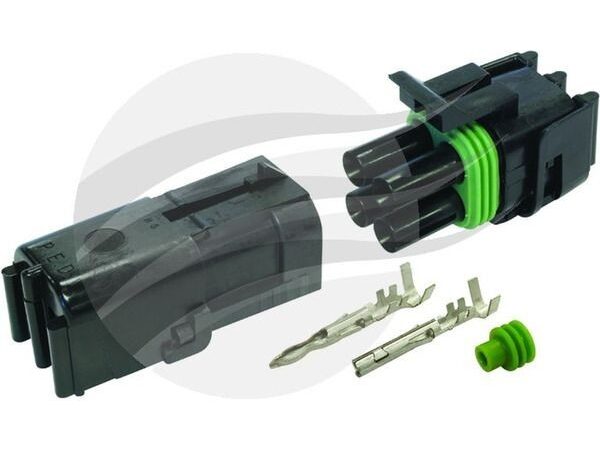 Delphi Connector Kit 4 Way Sq W-Pack Includes Terminals & Seals ECH9704 NOS