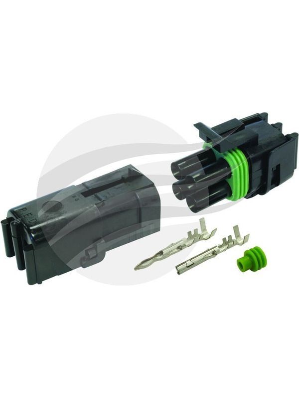 Delphi Connector Kit 4 Way Sq W-Pack Includes Terminals & Seals ECH9704 NOS