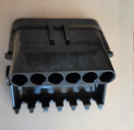 Delphi, Weather-Pack Automotive Connector Plug Black Cable Mount 6 Way 12010975