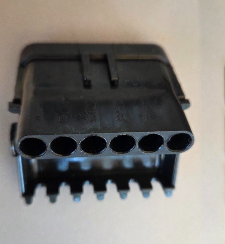 Delphi, Weather-Pack Automotive Connector Plug Black Cable Mount 6 Way 12010975