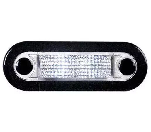 Hella Wide Rim LED Courtesy Lamp White 10-33V Clear Lens 95951080 NOS