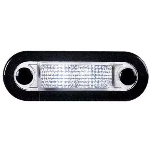 Hella Wide Rim LED Courtesy Lamp White 10-33V Clear Lens 95951080 NOS