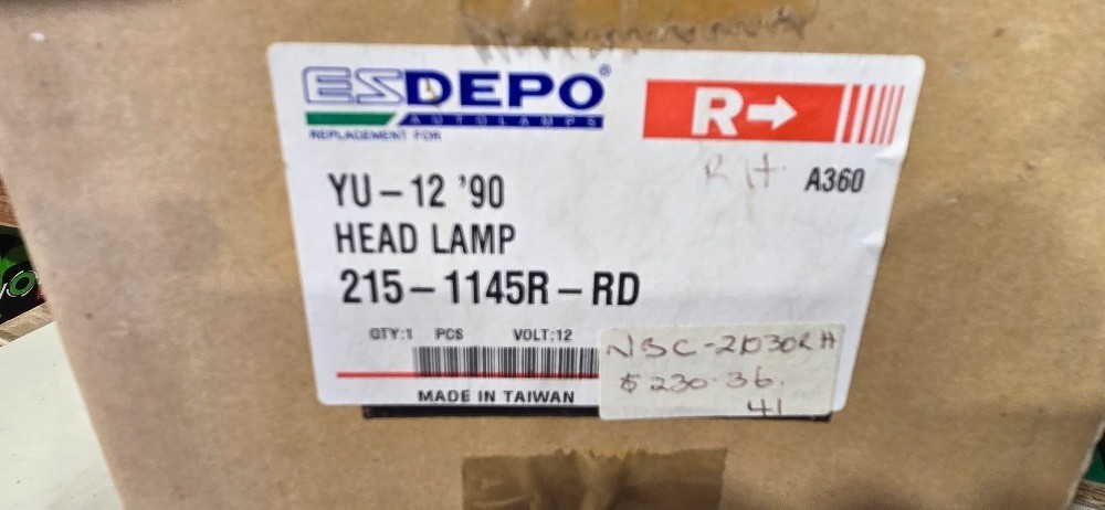 NBC-21030RH RH HEAD LAMP U12 PINTARA --- NOS - Image 5