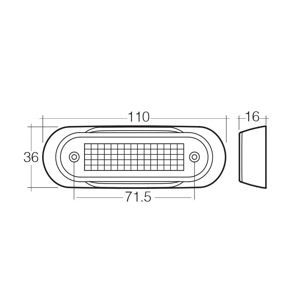 Narva 90822CBL 10-30 Volt Model 8 LED Front End Outline Marker Lamp (Amber) - Image 3
