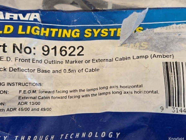 Narva 91622 LED Front outline Marker Lamp (AMBER) NO base NOS