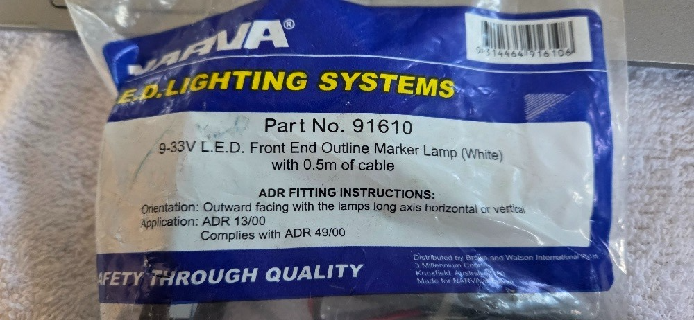 Narva Front Marker Light Clear LED 9 To 33V 91610 - Image 3
