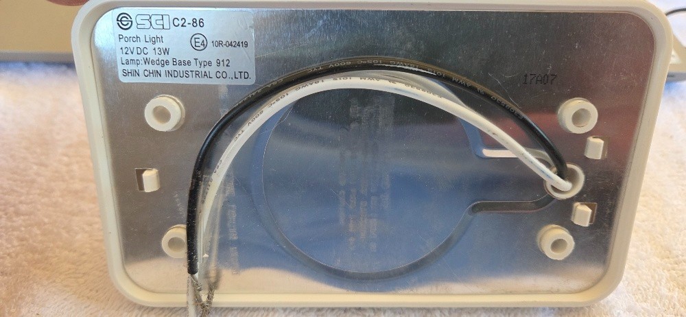 Narva Porch Light 12V With Switch White 86830BL NOS - Image 5