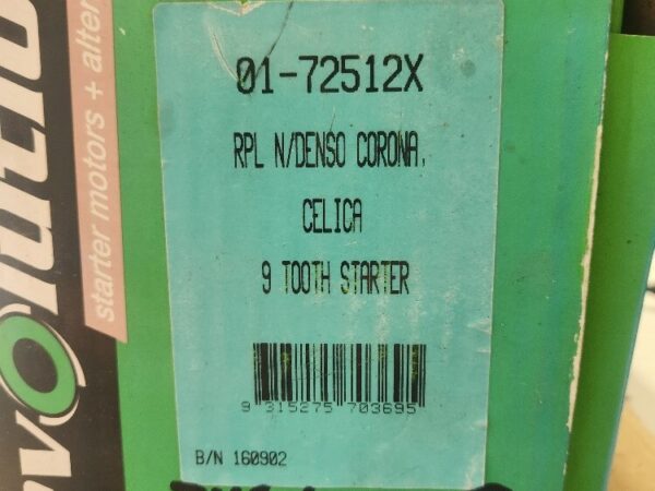 SRJ127 Starter Motor Suit Toyota Corolla/Corona
