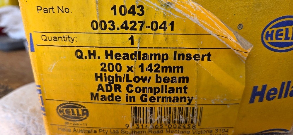Hella 1043 Headlamp insert NOS - Image 3