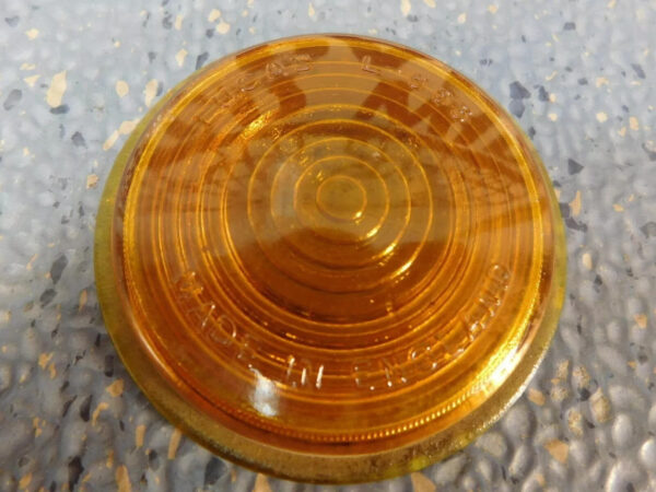 Jaguar MK VII IX XK140 XK150 Turn Signal Lens 3" Amber LUCAS 575292 L563 NOS